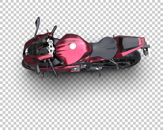 Motocicleta aislada en el fondo Ilustración de renderización 3D