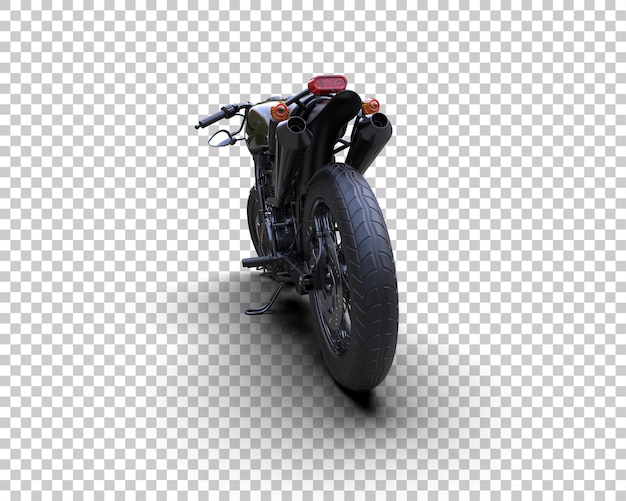 Motocicleta aislada en el fondo Ilustración de renderización 3D