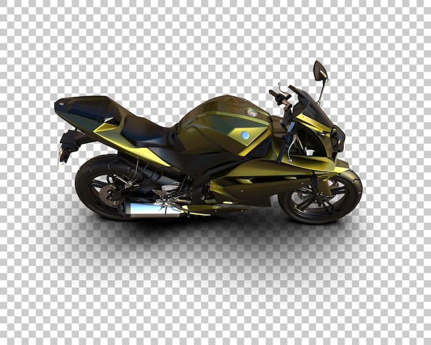 Motocicleta aislada en el fondo Ilustración de renderización 3D