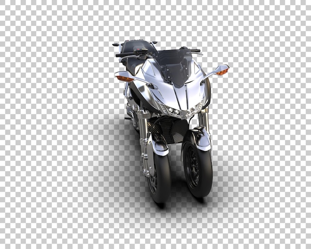 Motocicleta aislada en el fondo Ilustración de renderización 3D