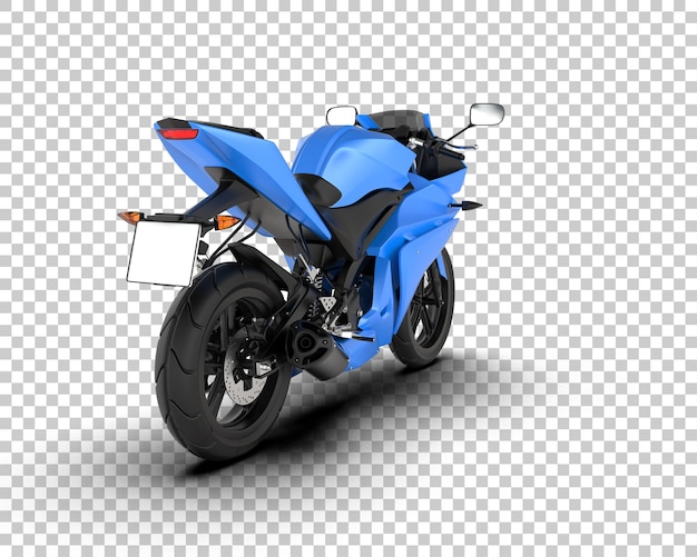 Motocicleta aislada en el fondo Ilustración de renderización 3D