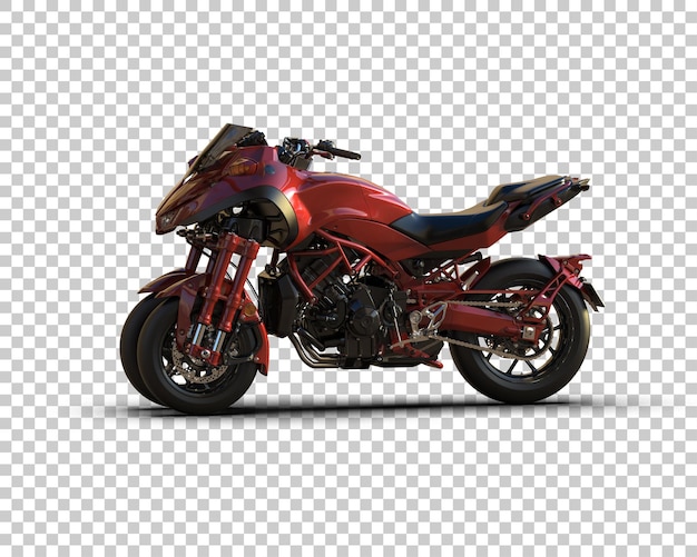 Motocicleta aislada en el fondo Ilustración de renderización 3D