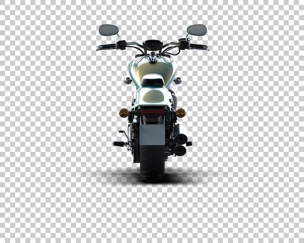 Motocicleta aislada en el fondo Ilustración de renderización 3D