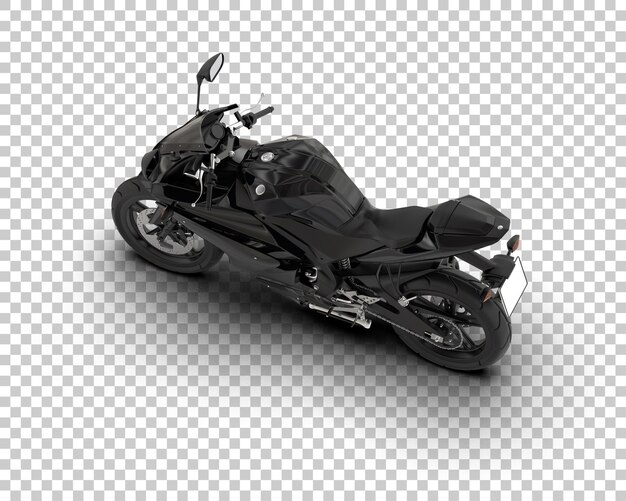 Motocicleta aislada en el fondo Ilustración de renderización 3D
