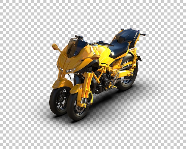 Motocicleta aislada en el fondo Ilustración de renderización 3D