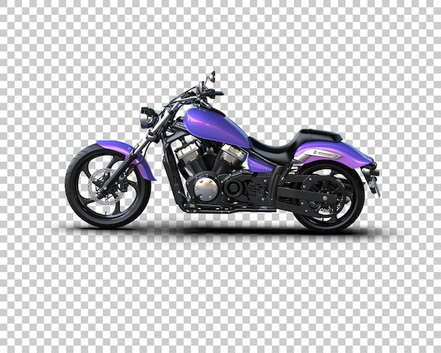 Motocicleta aislada en el fondo Ilustración de renderización 3D