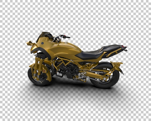 PSD motocicleta aislada en el fondo ilustración de renderización 3d