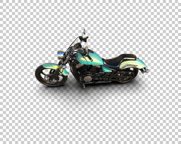 Motocicleta aislada en el fondo Ilustración de renderización 3D