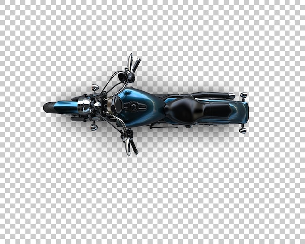Motocicleta aislada en el fondo Ilustración de renderización 3D