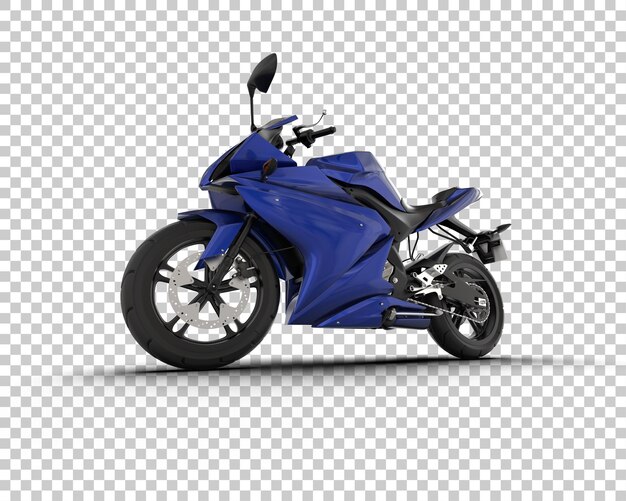 PSD motocicleta aislada en el fondo ilustración de renderización 3d