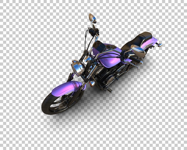 Motocicleta aislada en el fondo Ilustración de renderización 3D