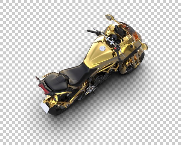 Motocicleta aislada en el fondo Ilustración de renderización 3D