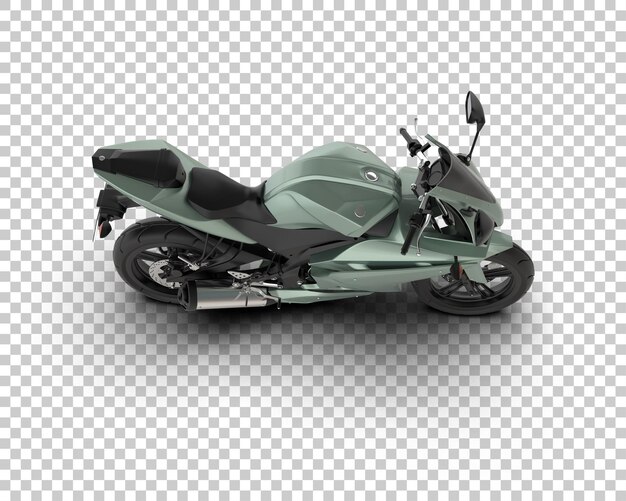 Motocicleta aislada en el fondo Ilustración de renderización 3D