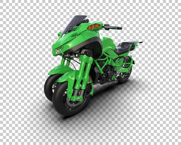 Motocicleta aislada en el fondo Ilustración de renderización 3D