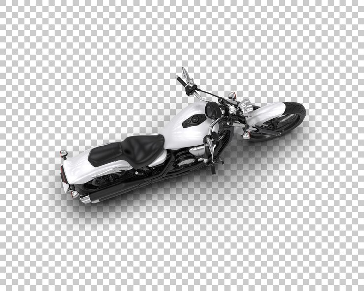 PSD motocicleta aislada en el fondo ilustración de renderización 3d