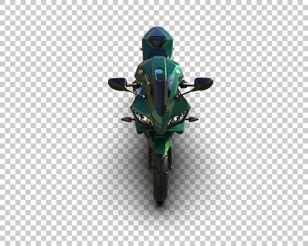 Motocicleta aislada en el fondo Ilustración de renderización 3D
