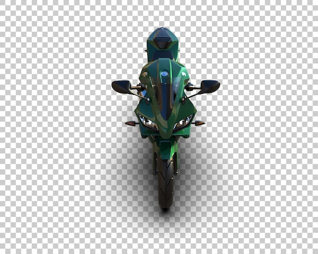 PSD motocicleta aislada en el fondo ilustración de renderización 3d