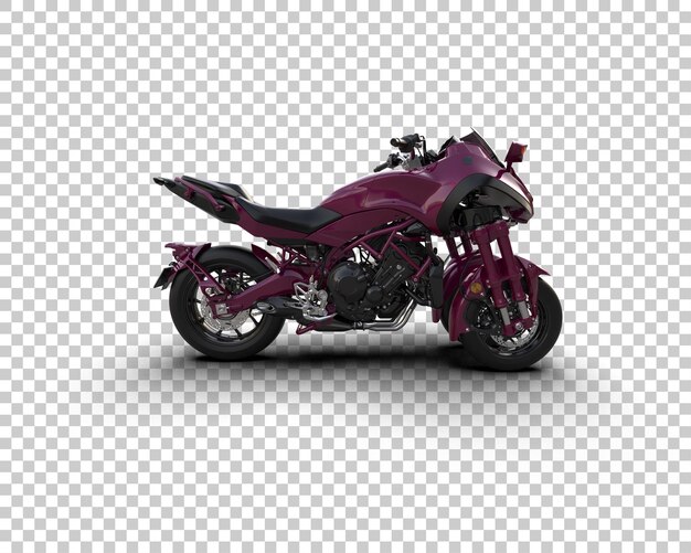 Motocicleta aislada en el fondo Ilustración de renderización 3D