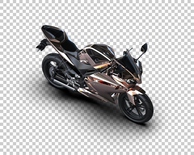 Motocicleta aislada en el fondo Ilustración de renderización 3D