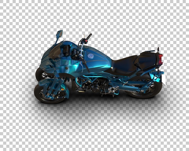 PSD motocicleta aislada en el fondo ilustración de renderización 3d