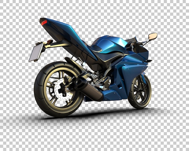 Motocicleta aislada en el fondo Ilustración de renderización 3D