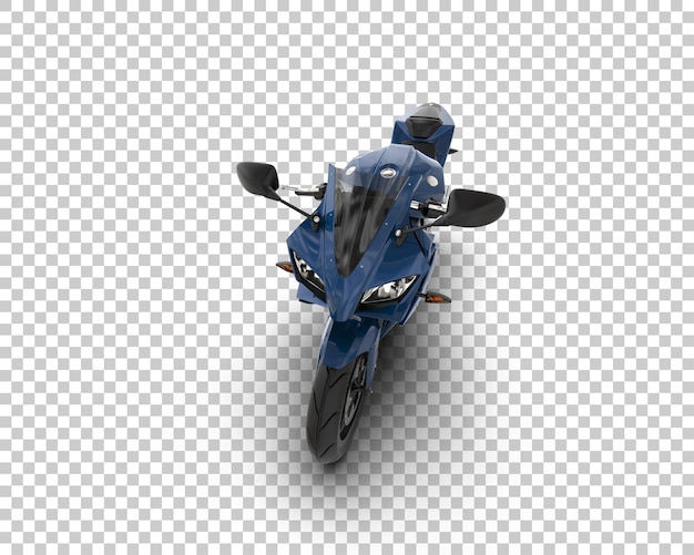 PSD motocicleta aislada en el fondo ilustración de renderización 3d