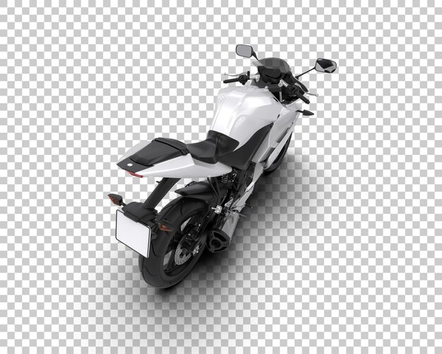 Motocicleta aislada en el fondo Ilustración de renderización 3D