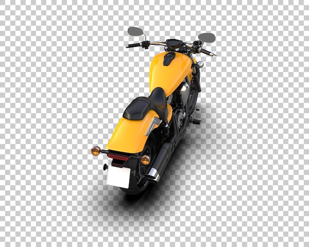 Motocicleta aislada en el fondo Ilustración de renderización 3D
