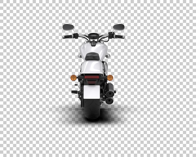 Motocicleta aislada en el fondo Ilustración de renderización 3D