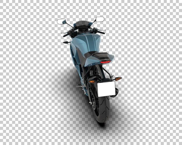 Motocicleta aislada en el fondo Ilustración de renderización 3D