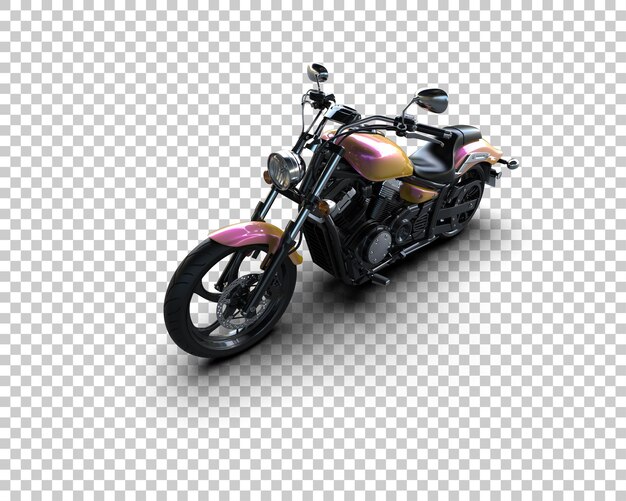 Motocicleta aislada en el fondo Ilustración de renderización 3D