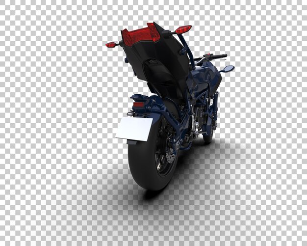 PSD motocicleta aislada en el fondo ilustración de renderización 3d