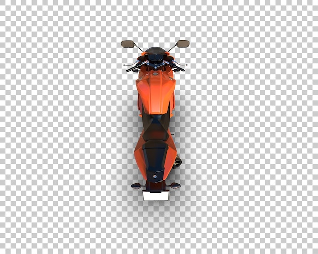 PSD motocicleta aislada en el fondo ilustración de renderización 3d