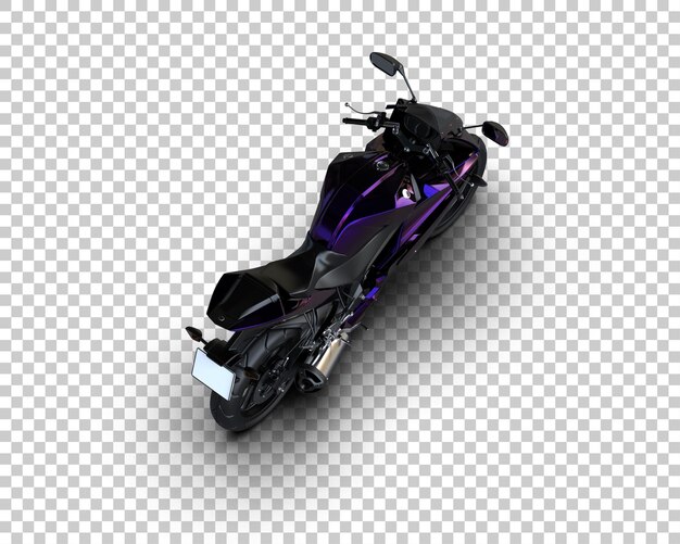Motocicleta aislada en el fondo Ilustración de renderización 3D