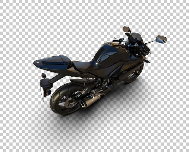 Motocicleta aislada en el fondo Ilustración de renderización 3D