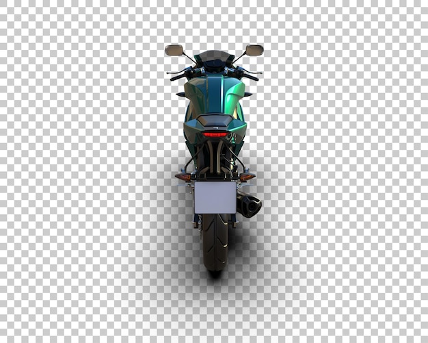 Motocicleta aislada en el fondo Ilustración de renderización 3D