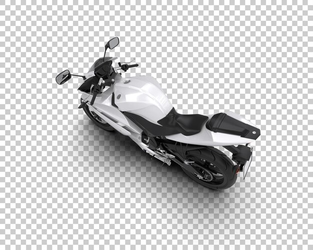 Motocicleta aislada en el fondo Ilustración de renderización 3D