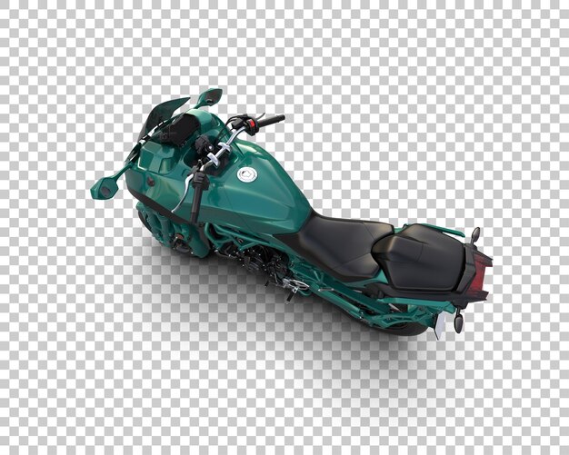 PSD motocicleta aislada en el fondo ilustración de renderización 3d