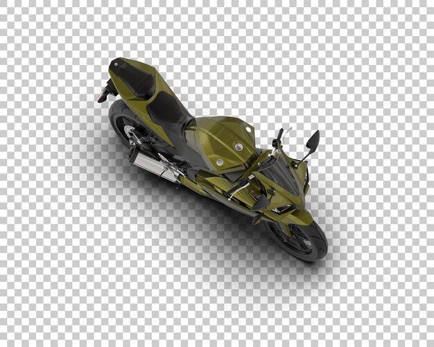 Motocicleta aislada en el fondo Ilustración de renderización 3D