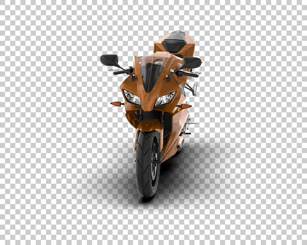 Motocicleta aislada en el fondo Ilustración de renderización 3D
