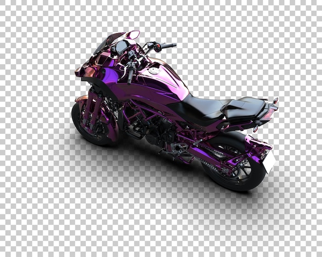 Motocicleta aislada en el fondo Ilustración de renderización 3D