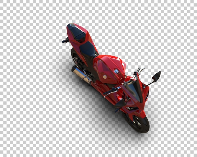 Motocicleta aislada en el fondo Ilustración de renderización 3D