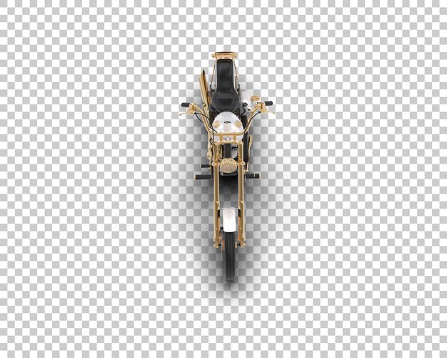 Motocicleta aislada en el fondo Ilustración de renderización 3D