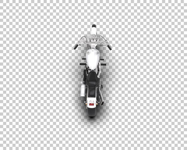 Motocicleta aislada en el fondo Ilustración de renderización 3D