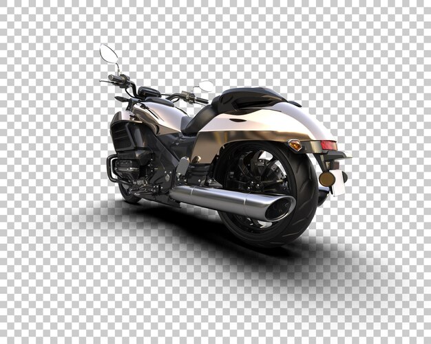 Motocicleta aislada en el fondo Ilustración de renderización 3D