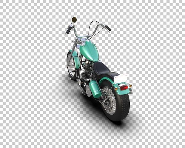 Motocicleta aislada en el fondo Ilustración de renderización 3D
