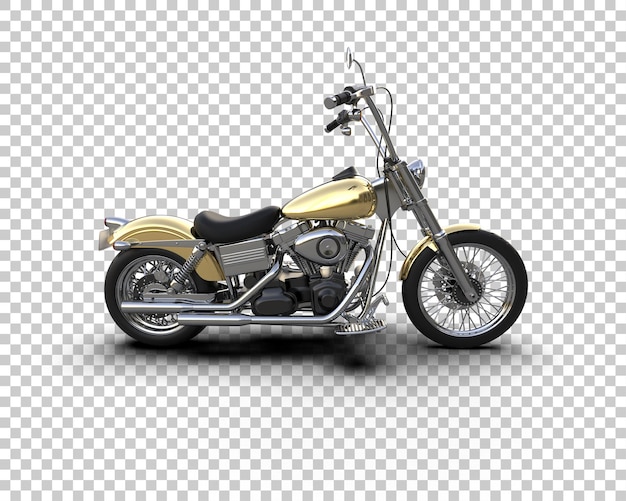 Motocicleta aislada en el fondo Ilustración de renderización 3D