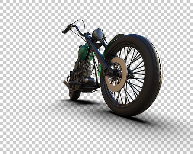 Motocicleta aislada en el fondo Ilustración de renderización 3D