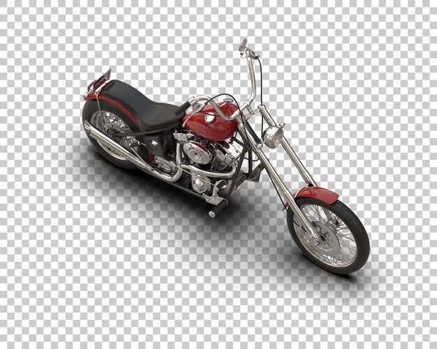 Motocicleta aislada en el fondo Ilustración de renderización 3D