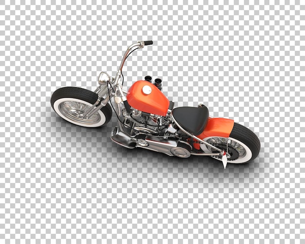 Motocicleta aislada en el fondo Ilustración de renderización 3D